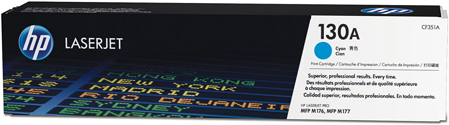 HP CF351A 130A Original LaserJet Toner Cartridge, Cyan, Single Pack, Standard (1000 Seiten)