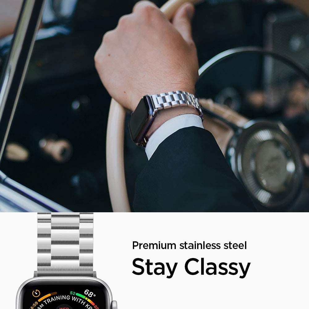 Spigen Modern Fit Stainless Steel Metal Band Strap Compatible with Apple Watch Ultra 3/2/1 (49mm) - Image 2