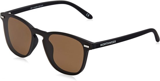 NORTHWEEK Unisex Adults’ Wall Phantom Arica Sunglasses, Orange (Ambar), 140.0