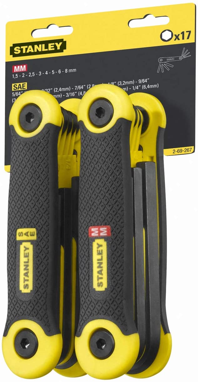 Stanley 269267 Folding Hex Key Set - Imperial (17 Pieces), Silver - Image 2