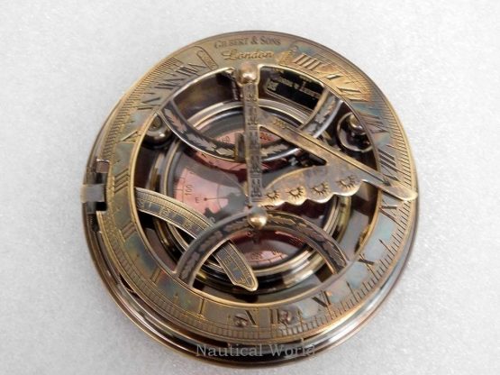 KHUMYAYAD Solid Brass sundial compass fully functional hand made compass maritime nautical item - Image 2