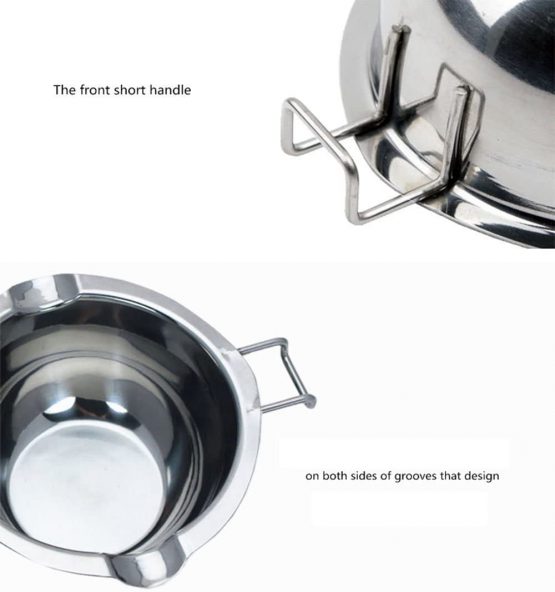 Double Boiler Melting Pot with 480ML,Candle Making Kit,304 Stainless Steel Melting Pot for Chocolate Butter Candy Cheese Caramel,Soap and Wax Making - Image 3