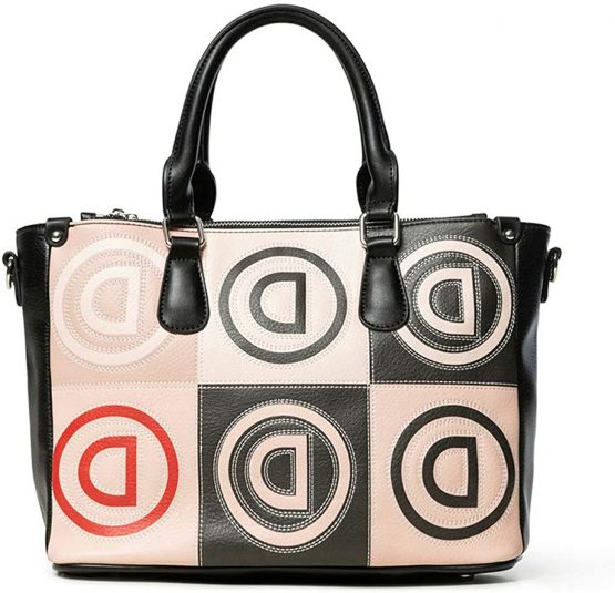 Desigual Women's Bols_Logo Patch Safi Handbag Beige (Beige)