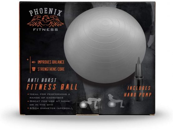 Phoenix Fitness Anti-Burst Fit Ball - Exercise Fitness Ball with Hand Pump - Can be Used as a Birthing Ball, Pregnancy, Labour - Image 4