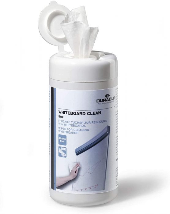 Durable Whiteboard Cleaning Wipes | Tub of 100 Pre-Saturated Whiteboard Wipes | Alcohol-Free | Perfect for Offices, Schools, etc. - Image 2