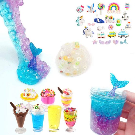 DIY Slime Kit - Slime Making Kit for Kids Art Craft, with 48 Glitter Powder, 12 Crystal Clear Slime Kids Art Craft Toys Gifts for Kids Age 6+ Year Old - Image 4