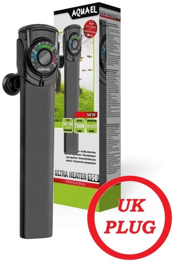 AQUAEL ULTRA HEATER ABSOLUTELY UNBREAKABLE - 25W 50W 75W 100W 150W Temp range 20-33°C Tropical and Marine Aquarium fish tank (ULTRA HEATER 150W (90-150 L Aquarium))