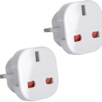 TEC UK - 2 x UK to EU Europe European Travel Adapter suitable for France, Germany, Spain, Egypt, China - Refer to Product description for Country list