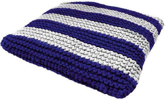 Croci Cabana Blue Braided Cushion for Animals, Size 50x50 cm
