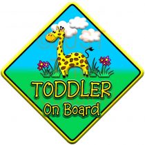Toddler Garden Giraffe Non Personalised Novelty Baby on Board car Window Sign