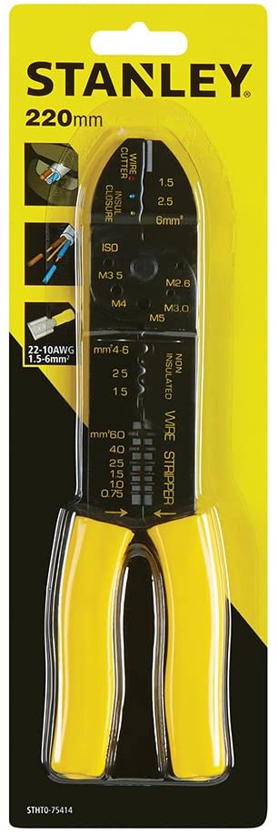 Stanley STHT0-75414 Standard Crimping Pliers 220mm, Black - Image 2
