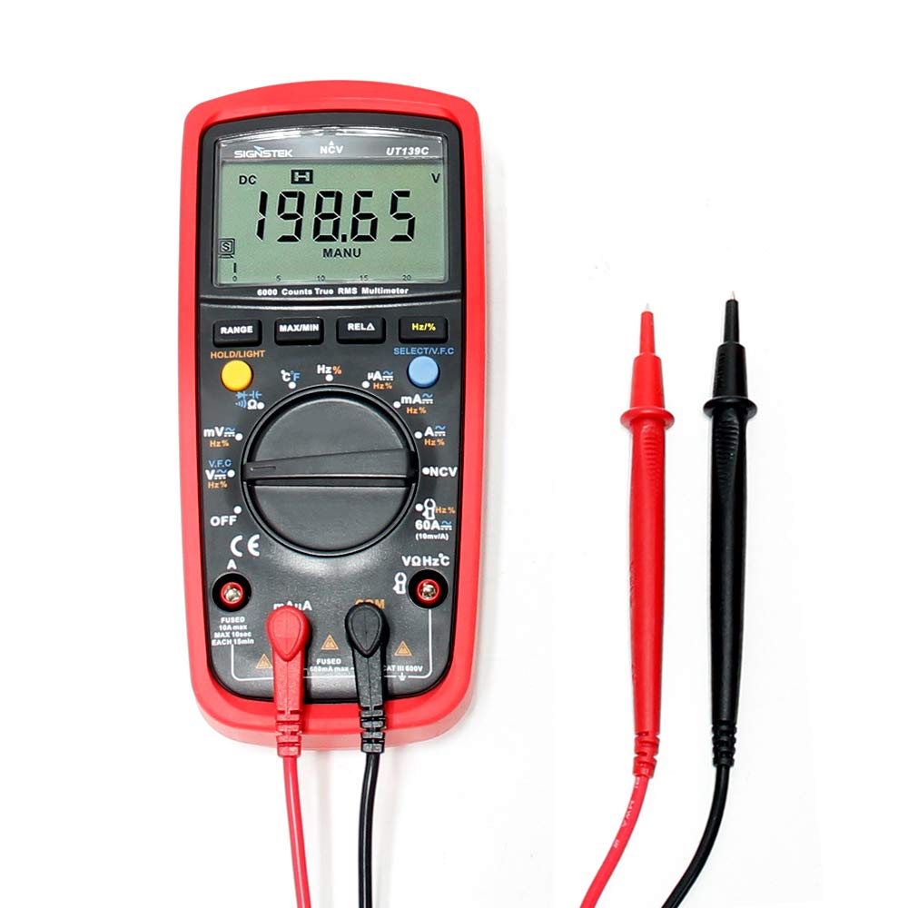 UNI-T UT139C Digital Multimeter AD/DC Voltage Current Tester with Resistance Capacitance NCV Test and Temperature Measurement