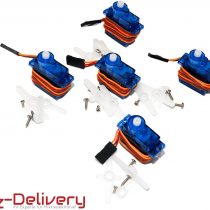 AZDelivery SG90 Micro Servo 9g Toy Robot Helicopter Airplane Arm Boat Motor RC Remote Control 4.8V 6V compatible with Arduino including E-Book!