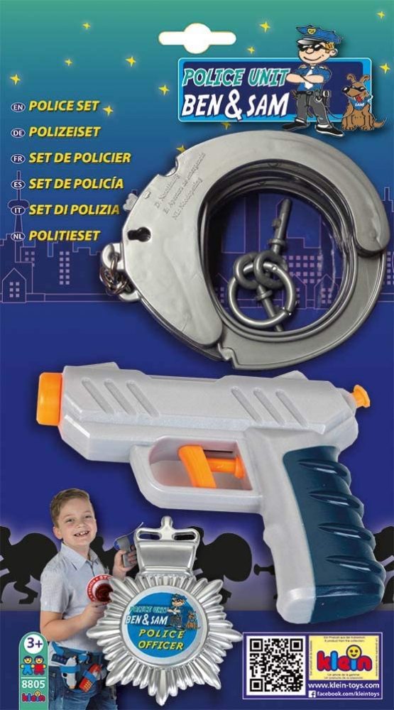 Theo Klein 8805 Police Unit Ben & Sam Set with 3 Pieces, Toy, Multi-Colored