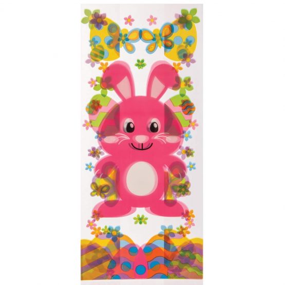 Baker Ross AT512 Easter Bunny Cellophane Bags - Pack of 30, Festive Gift Wrapping, Party Gifts to Fill With Treats, Sweets, Chocolate or Small Presents - Image 4