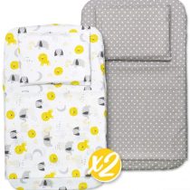 FlyIdeas Next to Me Beistellbett Spannbettlaken MAXI 8 Teile Set 50x83cm | 2 Spannbettlaken, 2 Oberer Laken, 2 Matratzenschonern & 2 Kissenbezüge | Organisch Reine Baumwolle 160 GSM OEKO-TEX Zertif