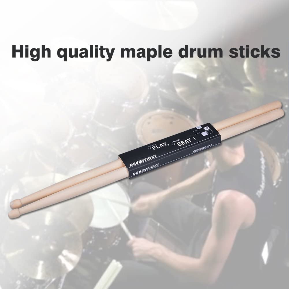 Drum Sticks 5A ACITMEX High Quality 5A Maple Drum Sticks Ellipse Tip