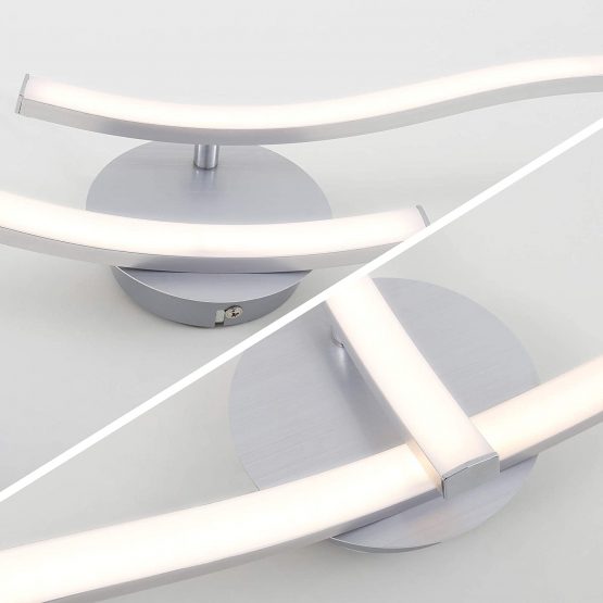 Briloner Leuchten LED Ceiling Light, 2-Bulb Ceiling Light, 700 Lumen, 3000 Kelvin (Warm White) 9 Watt, Aluminium-Coloured, 782x120x110mm (Lxwxh) - Image 3