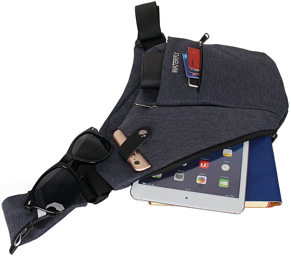 Waterfly Sling Bag Shoulder Chest Bag Lightweight Cross Body Bags for