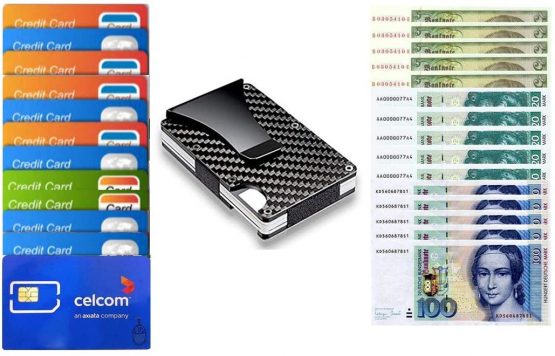 Ancocs Credit Card Holder Minimalist Design with Metal Money Clip -NFC RFID Blocking Slim Aluminum Wallet Purse Card Organizer for Men - Image 4