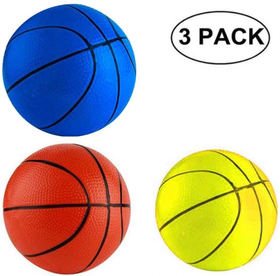 Small Pool Basketballs Beach Balls 6" 16CM Bouncy Balls Toddlers Replacement Rubber Basketball Sports Toy for Basketball Hoops Kids Baby Boys Girls Adults School Playground Indoor Outdoor Home Office