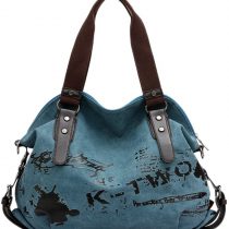 Chikencall Women Ladies Bags Casual Vintage Hobo Canvas Mulit-Pocket Daily Purse Messenger Top Handle Shoulder Large Tote Shopper Handbag Shopping Graffiti European Style Bags