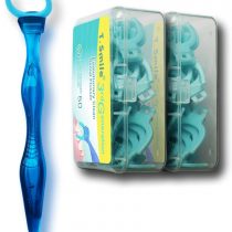 Te 3rd Generation Dental Flosser 1 Handle + 100 Extra Strength Floss Heads, Evolutionary Clean(Pack of 1)
