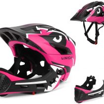 Lixada Kids Full Face Helmet Detachable Children Sports Safety Helmet for Cycling Skateboarding Roller Skating