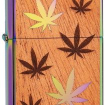 Zippo Unisex's Woodchuck Leaves, Walnut Emblem Windproof Lighter, Multicolour, Regular
