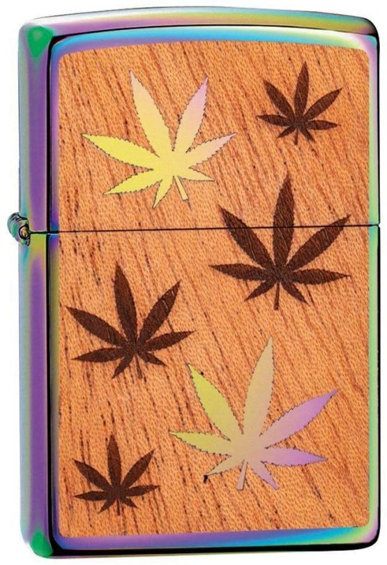 Zippo Unisex's Woodchuck Leaves, Walnut Emblem Windproof Lighter, Multicolour, Regular