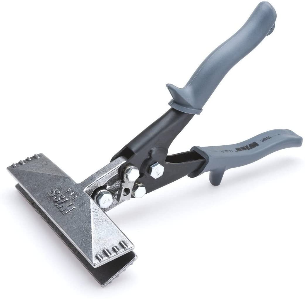 Wiss WS6N 152mm/6 Inch Straight Handle Hand Seamer, with Non-Slip Cushion Grip, Jaw Capacity: 6-32mm/ 0.25-1.25 Inch