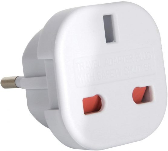 UK To EU European Travel Adapter, EUROPE Power Plug C for Egypt, Turkey, France, Morocco, Portugal, Italy, Spain Germany, Poland Norway Austria Netherlands Greece Cyprus China etc (1 x WHITE- MG LTD) - Image 3