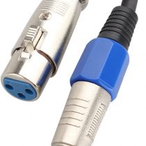Futheda Female XLR to 6.35mm Stereo TRS Jack Lead/Balanced Signal/Audio Patch Microphone Cable 0.5m Black