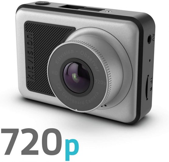 Kitvision Dash Cam 720p Observer Dashcam – HD Dashboard Car Camera/Dash Cam with 2.45 Inch Screen, 140° Wide Angle, G Sensor Collision Detection, Motion Detect, Parking Mode – Black/Silver - Image 2