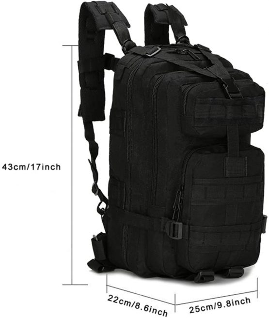 Military Tactical Backpack Rucksacks Hiking Bag Outdoor Trekking Camping Tactical Molle Pack Men Tactical Combat Travel Bag 25L