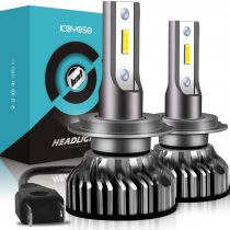 H7 LED Headlight Bulbs, 10000LM Head Lamps, Car Replacement Lights of Halogen and Xenon Kit, 6000K White 12V-24V, 2 Lamps