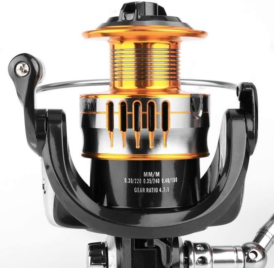 HARMILIY Rapid Sea Fishing Reel Spincasting Reels, 17 + 1BB Aluminum Reel Fishing Reel with Fast Spinning and Smooth Ultralight Smooth Rotating Reel - Image 2