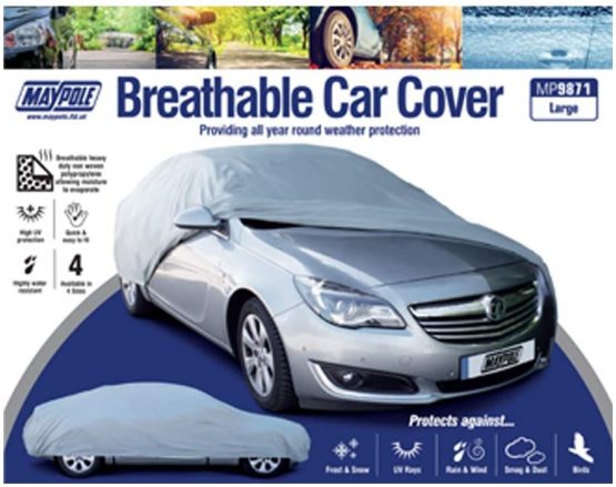 Maypole 9871 Breathable Full Car Cover, Grey, Large - Image 4
