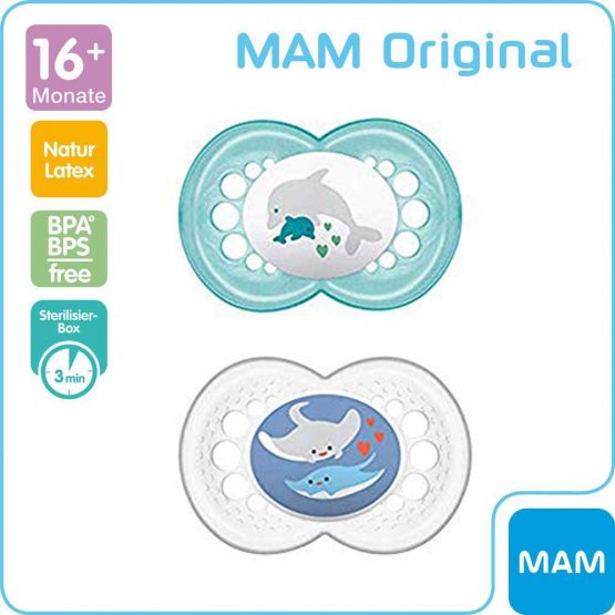 MAM Original Latex Dummy 16+ // City & Colour // Set of 4 // Includes 2 Sterilised Transport Boxes - Image 2