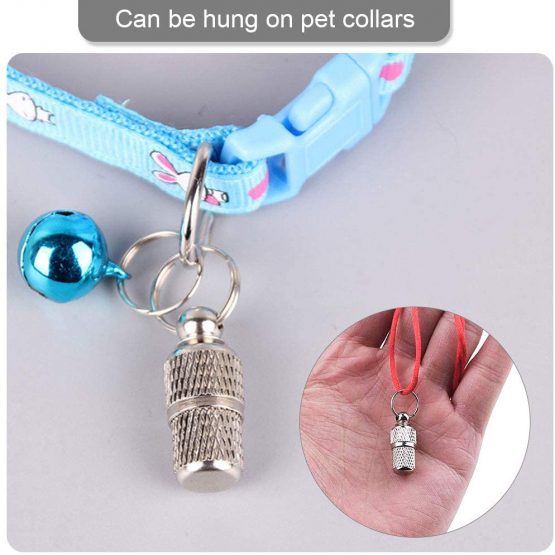 GOLRISEN 6 pack Pet ID Tags,Tag Barrel Tube with Address Name Label,Anti -Lost Dog Cat ID Tag for Collar Of Dog Cat Puppy - Image 4