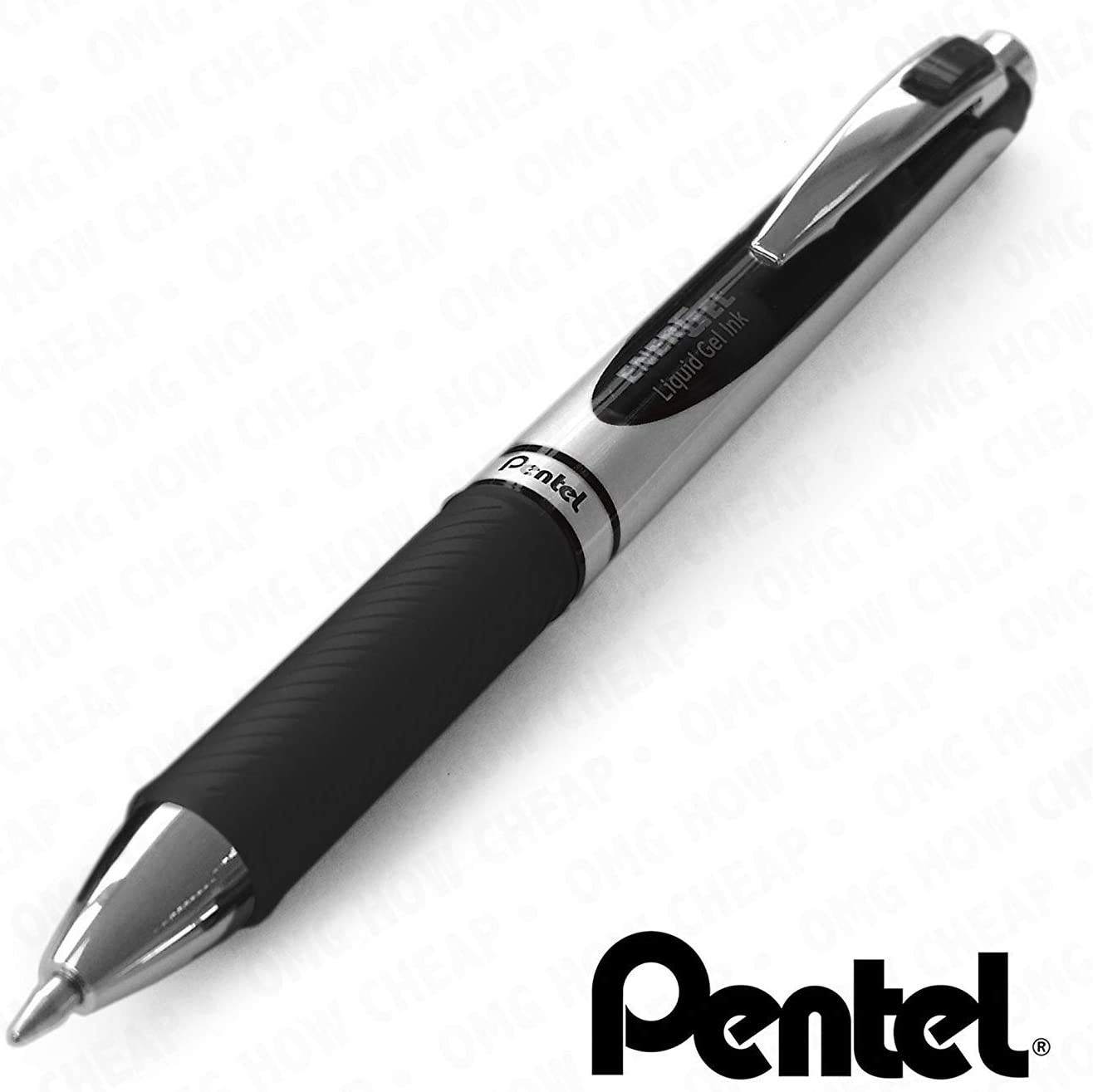Pentel EnerGel XM BL77 - Retractable Liquid Gel Ink Pen - 0.7mm - 54% Recycled - In Pillow Packaging - Pack of 3 - Black - Image 2