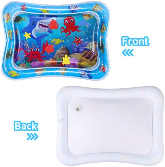 Toyvian Tummy Time Water Play Mat, Inflatable Sensory Toys,BPA Free Fun Activity Play Center(68 x 50 x 6 cm) - Image 3