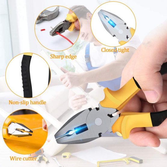 E·Durable Household Hand Tool Kit 5 Pieces Home Tool Set General Repair Toolkits for DIY Home Garage and Workshop with Toolbox … - Image 4