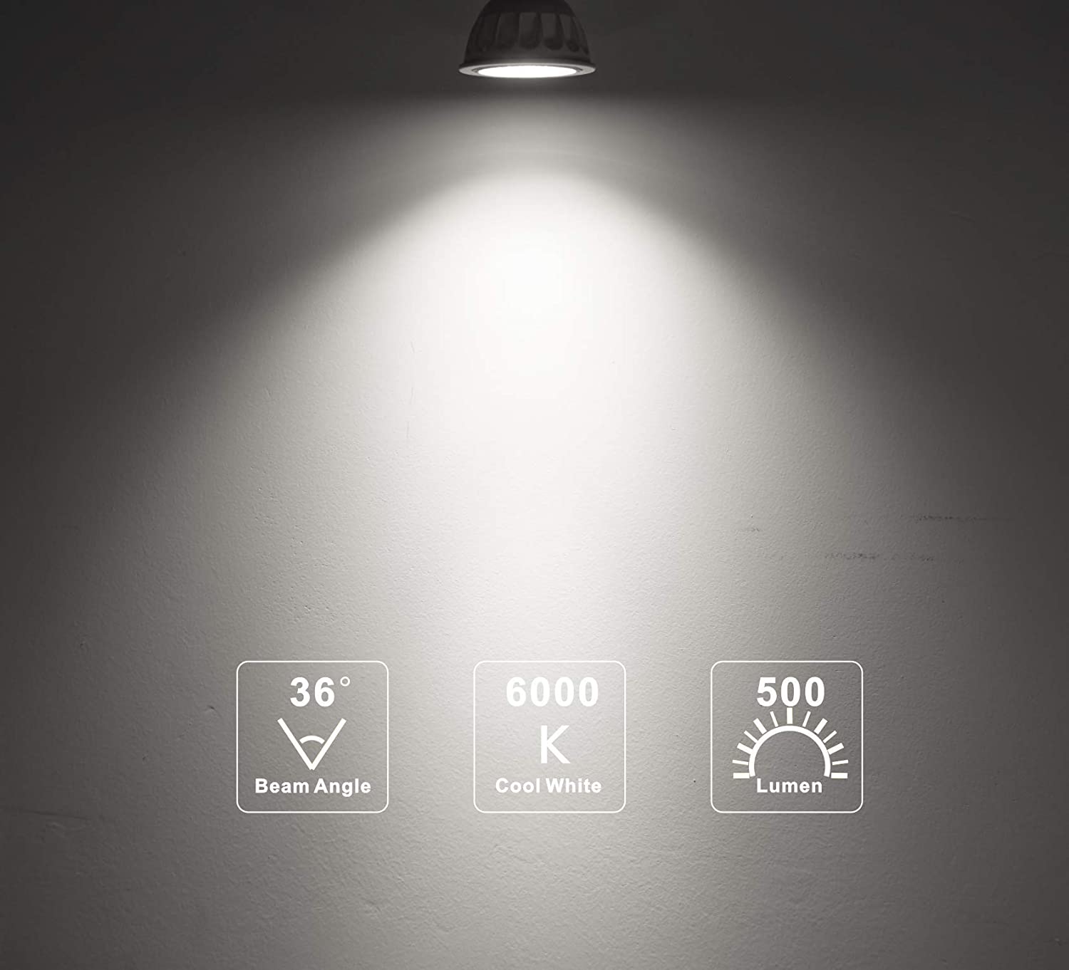 Boxlood MR16 LED Bulbs, 12 Volt, GU5.3 Bi-Pin Base, 40-Degree, 5-Watt (50-Watt Equivalent), 500 Lumen, 6000K Cool White - Image 2