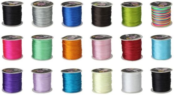Angel Malone ® Approx 10m x 1mm Quality Rattail Satin Cord - GR8 4 KUMIHIMO - 17 Colours Jewellery Making Findings - UK SELLER (Black) - Image 2