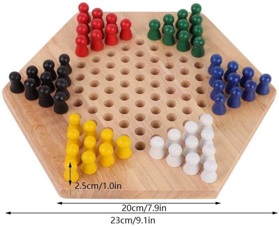Alomejor Children's Checkers Early Education Intellectual Toys Jumping Chess Board Wooden Quality Chinese Checkers Table Games Teaching Aids - Image 3