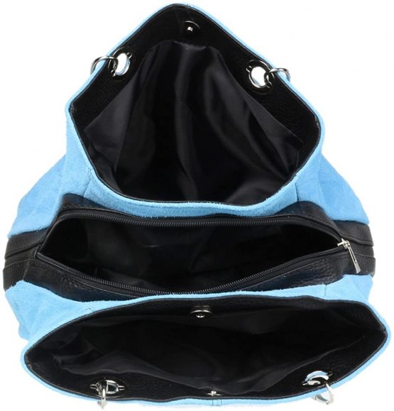 Girly Handbags Italian Suede Leather Shoulder Bag - Image 3