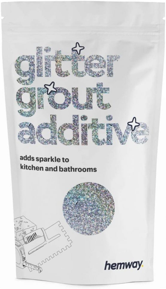 Glitter Grout Additive - 3mm - 100G (Silver Holographic) Grout Tile Additive Tiles Bathroom Wet Room Kitchen