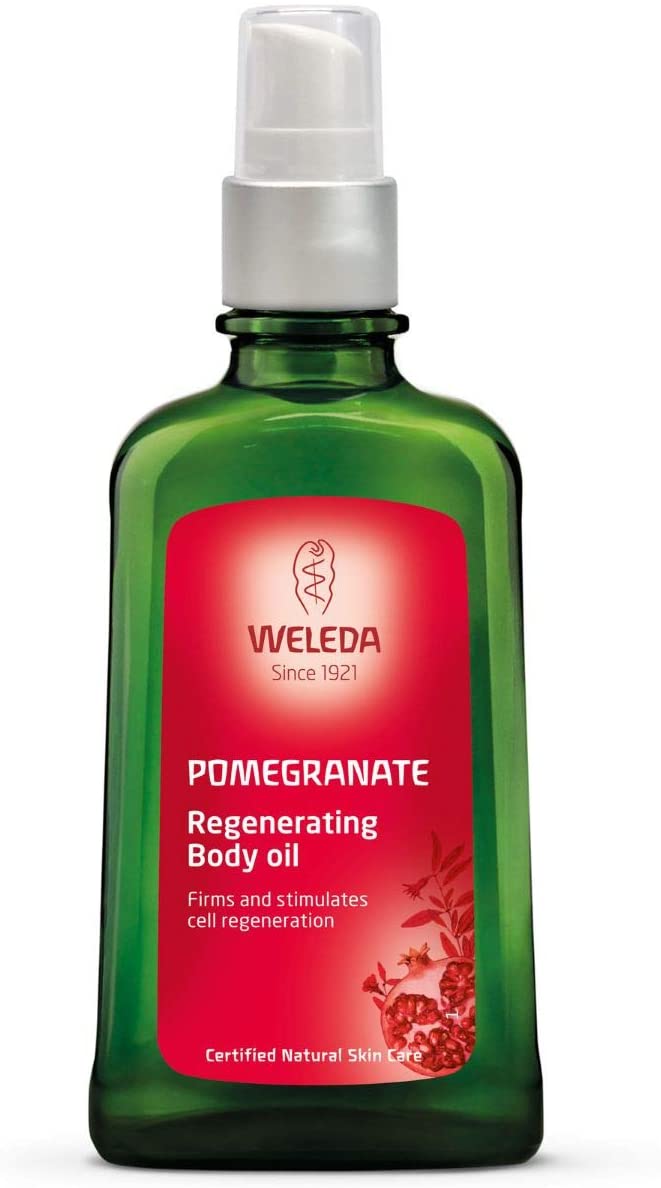 Weleda Organic Pomegranate Regenerating Body Oil 100ml, White, 100 ml (Pack of 1)