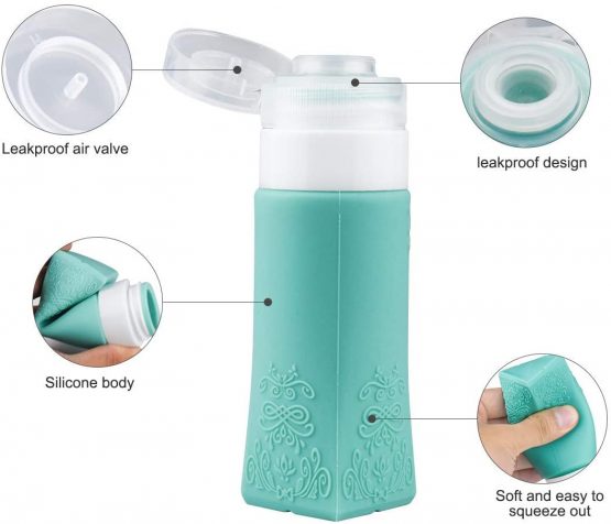 Silicone Travel Bottles, PYJR Travel toiletries, Leak Proof Makeup Liquid Travel Containers, for Shampoo, Toiletries, Lotion, Conditioner, 8Pcs (8PCS) - Image 3